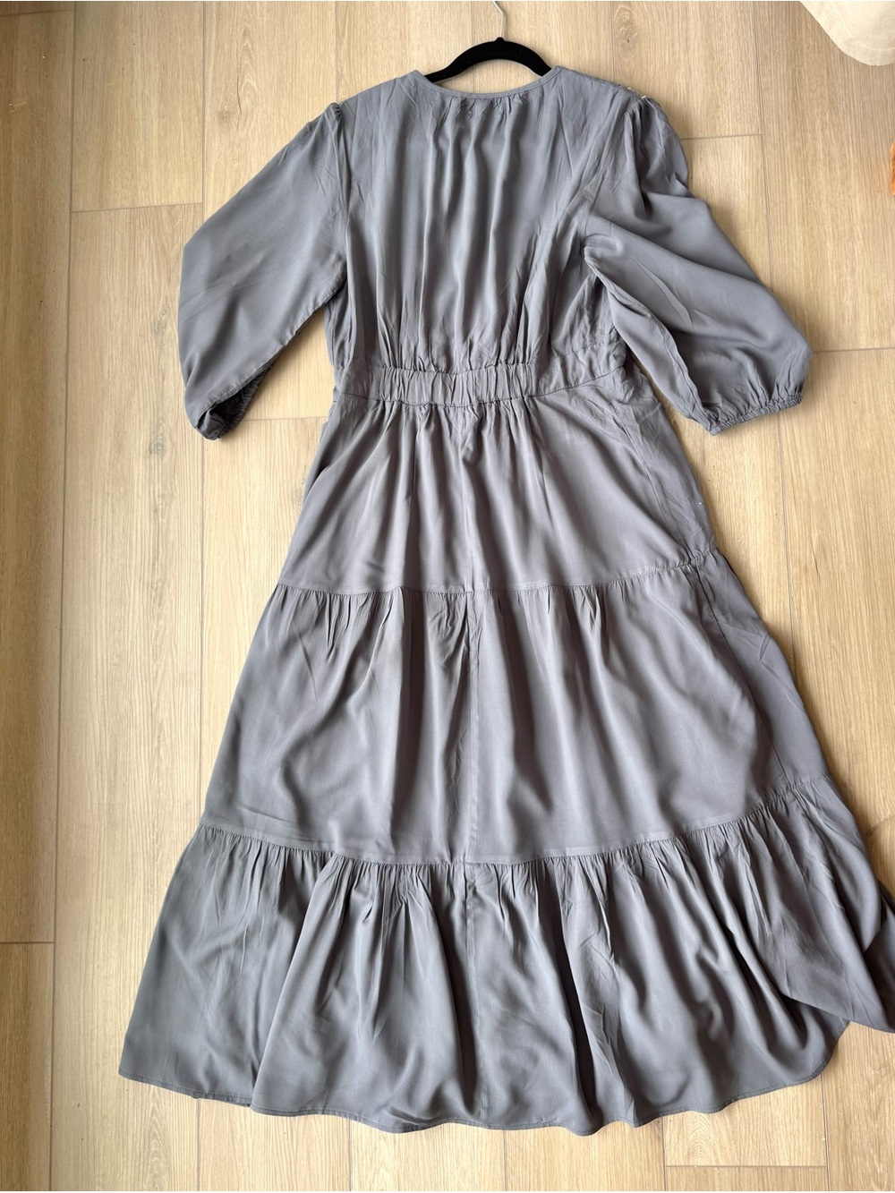 Baltic Born Amelia Boho Peasant Cottagecore Maxi Dress Gray Sz M - Picture 3 of 13
